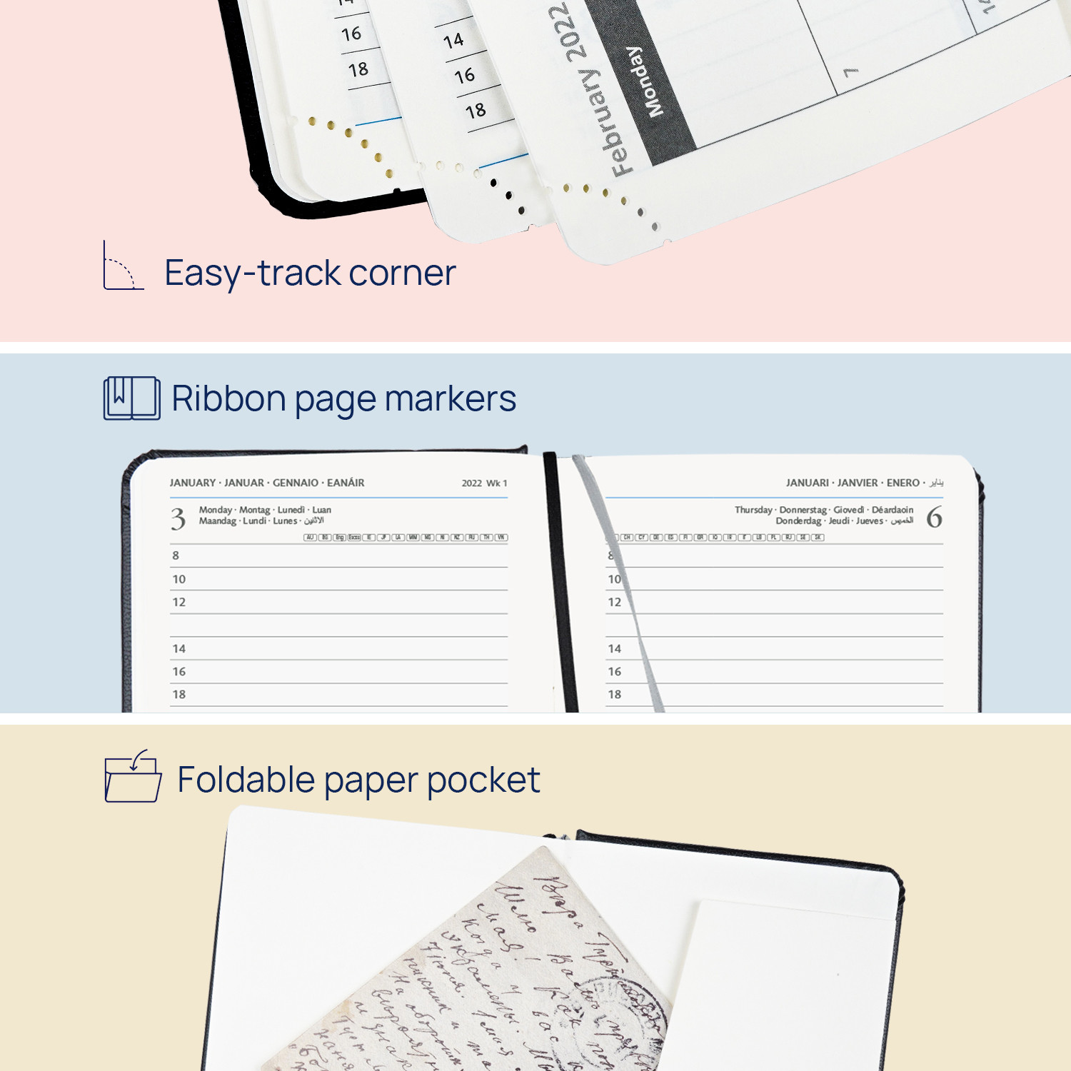 OEM ODM Small Academic Planner With Hourly Schedule And Monthly Tabs