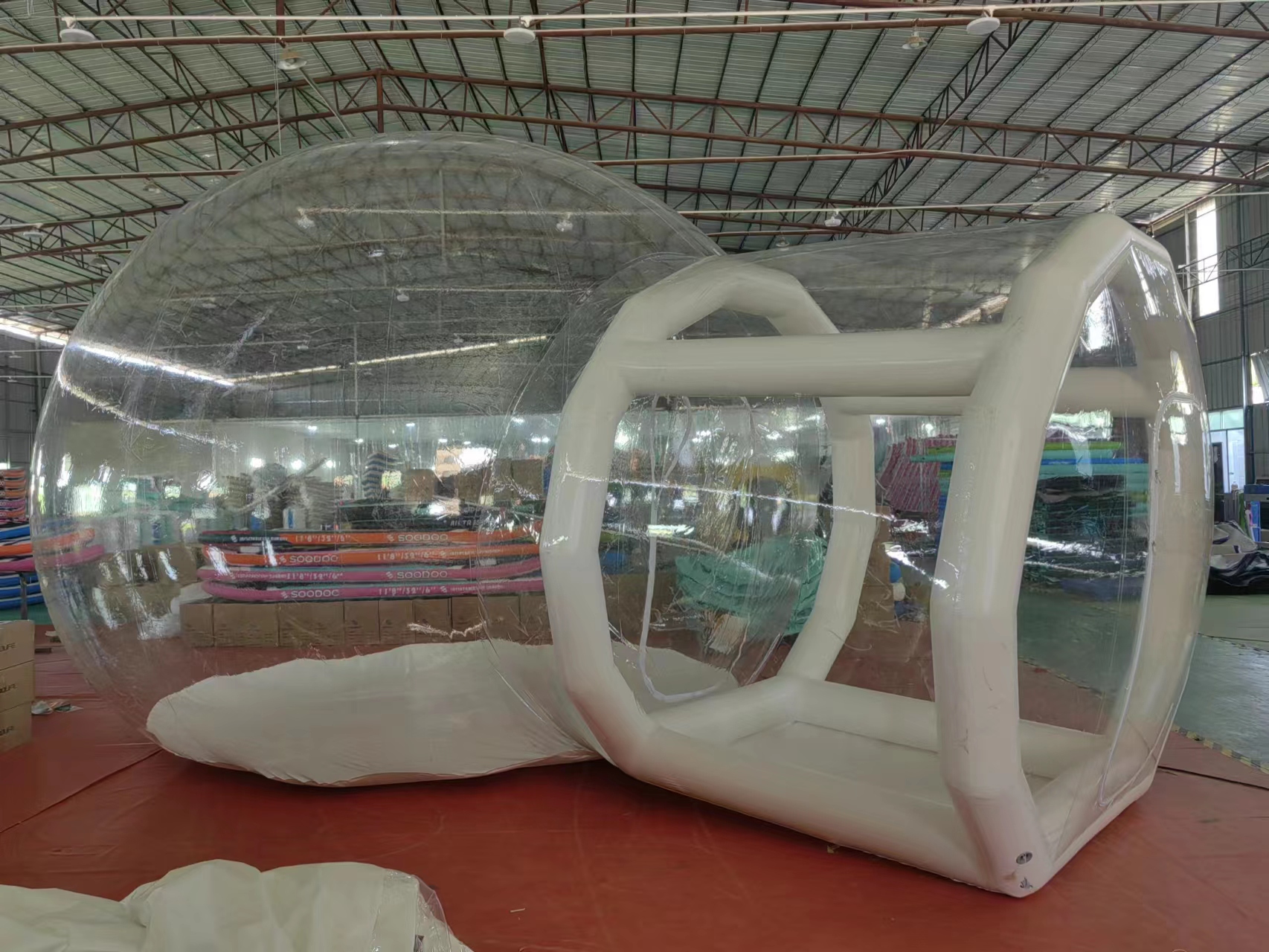Christmas Theme Outdoor Bubble Tent Transparent Bubble Dome Tent