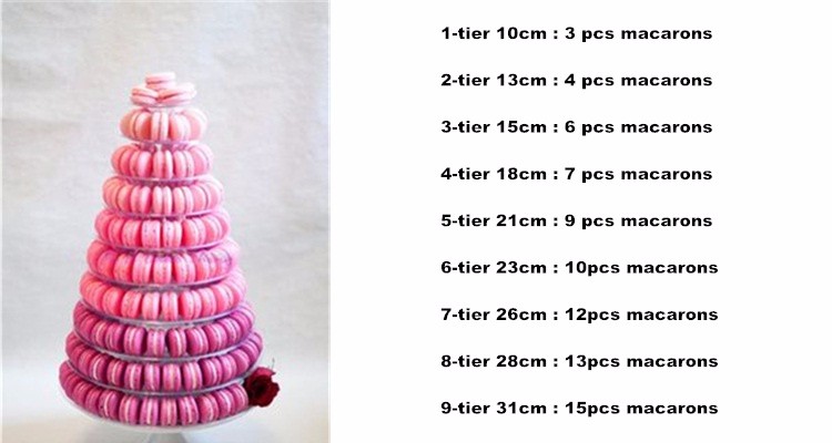 2017 Food grade Macaron Tower Stand Clear Macaron Stand Plastic Macaron tower new with CE certificate