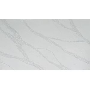 OLK7063 New Style Calacatta With Natural Grain Pattern Book Match Quartz Surface