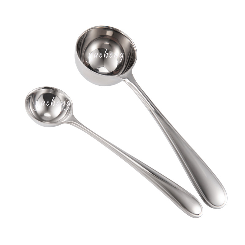 Wholesale Stainless Steel 18/8 20ml And 6ml Long Coffe Scoop Coffe Spoon Coffe Shop Scoop Measuring Coffe Spoon