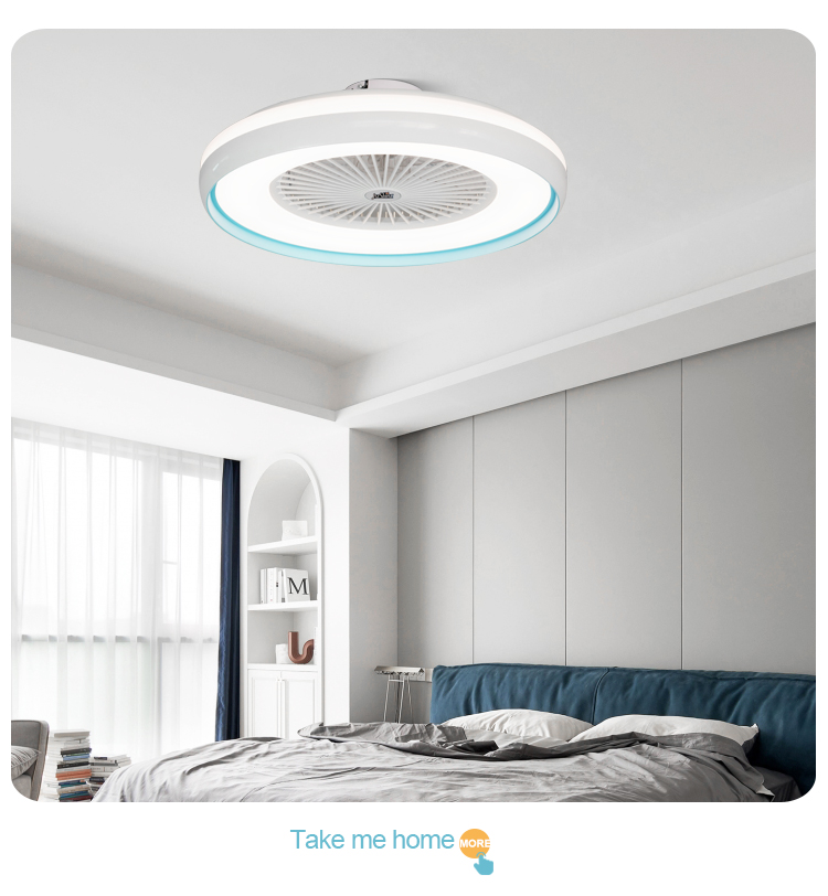 23 inch DC motor wifi remote control bedroom ceiling ceiling light fan with 6 Speed Choice
