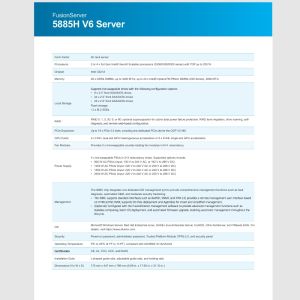 New FusionServer 5885H V6 4U Rack Server System