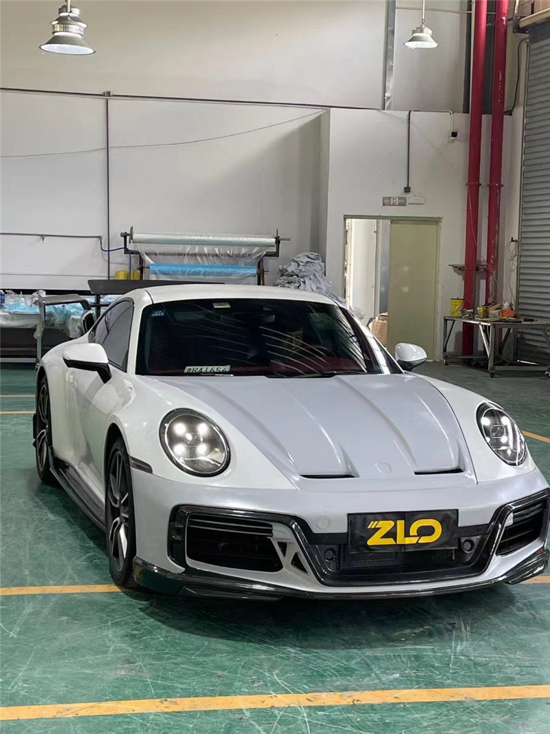 Auto Parts for Porsche 911 992 Body Kit 911 992 Turbo Upgraded Techart Style Front and Rear Bumper Cover Body Kit