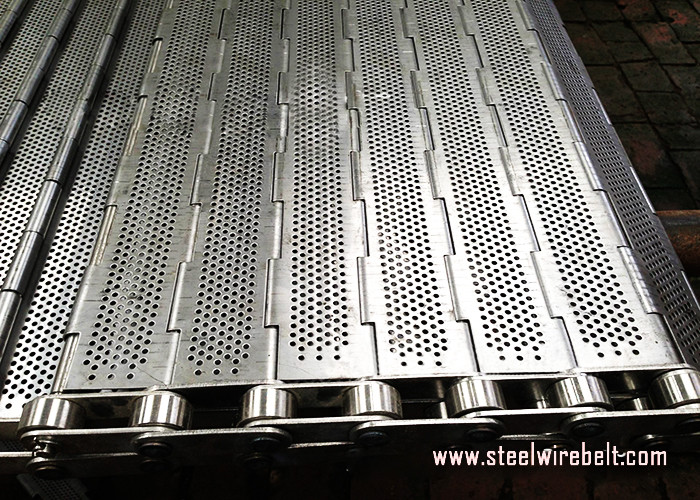 Precise Plate Chain Link Conveyor Belt Durable Knuckled Selvedge Metal Chain Plate
