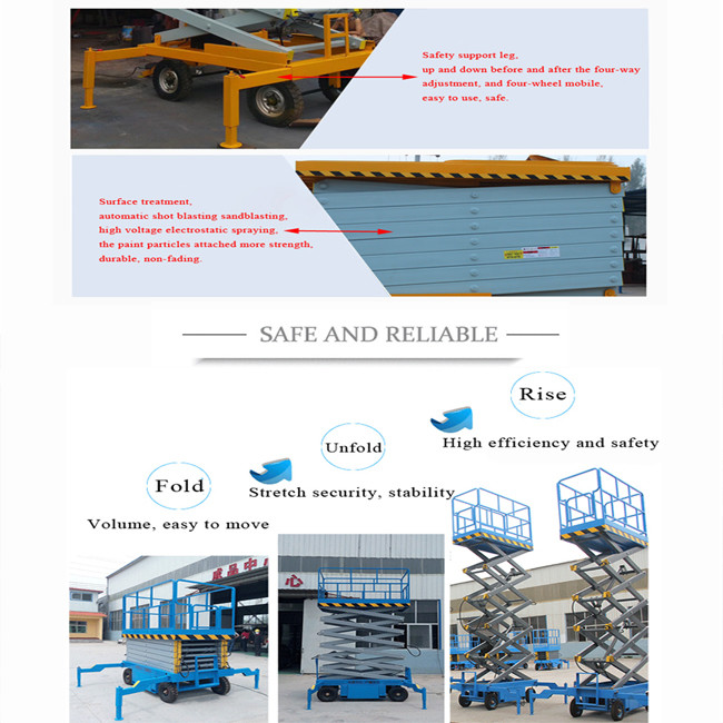 Vehicle Mounted 2.2x1.4x1.65m Mobile Scissor Lift Platform