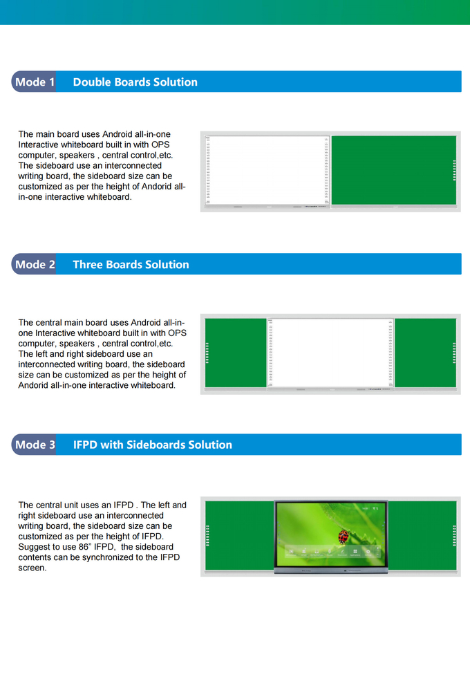 10 Points Intelligent Blackboard , Infrared Education Green Board 3