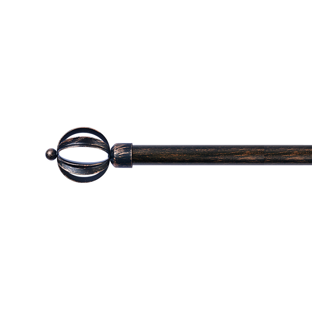Black And Copper Color 28MM Curtain Rod Set Home Decor With Curtain Rod Accessories