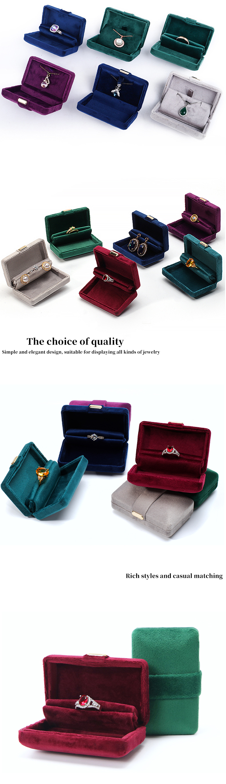 Custom Logo Hanhong Metal Jewelry Packaging Box for Earrings Bracelet Necklace Ring