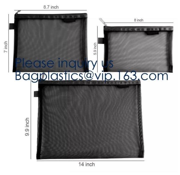 Multipurpose Nylon Mesh Cosmetic Bag Makeup Travel Cases Pencil Case Travel