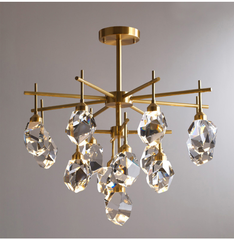 Modern Diamond Crystal Chandelier In Living Room minimalist chandelier(WH-CY-193)