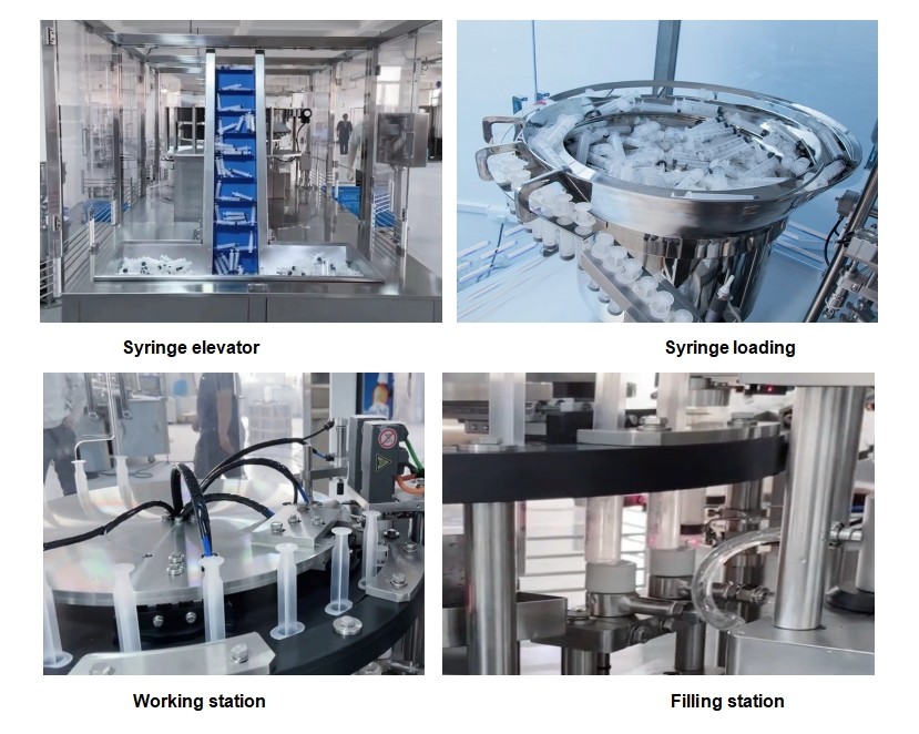 Automatic liquid gel prefilled syringe filling capping labeling machine injection filling machine