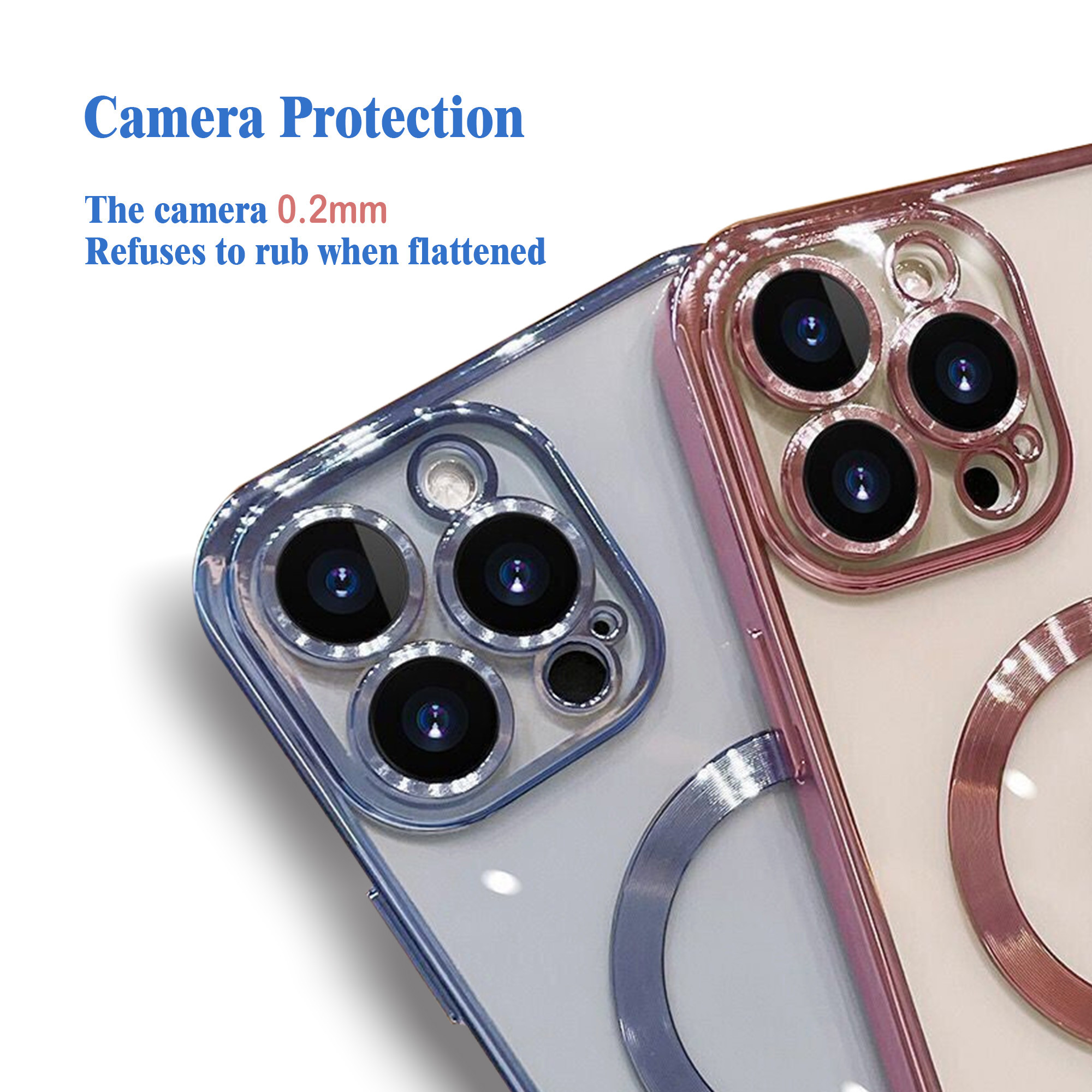 Electroplate TPU Magsafe Phone Case Shockproof Magnetic For IPhone 16 15 14 Pro Max