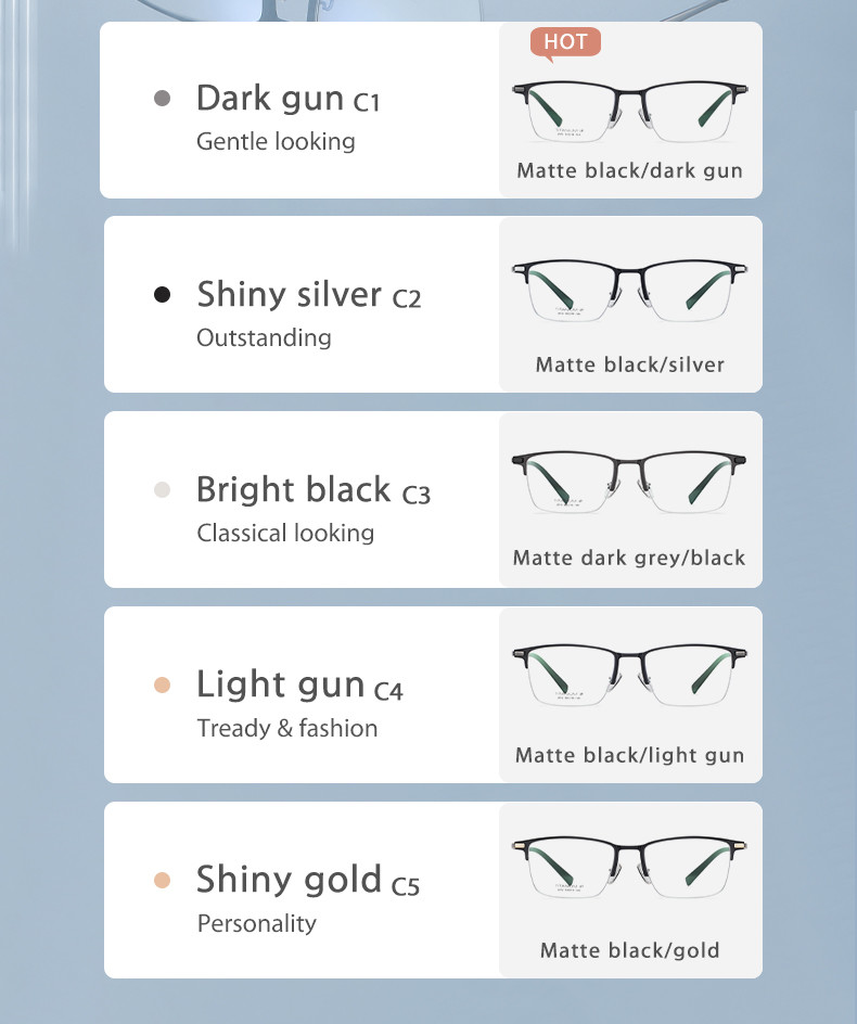 Al Mg Pure Titanium Eyeglasses Adults flexible Removable Screw