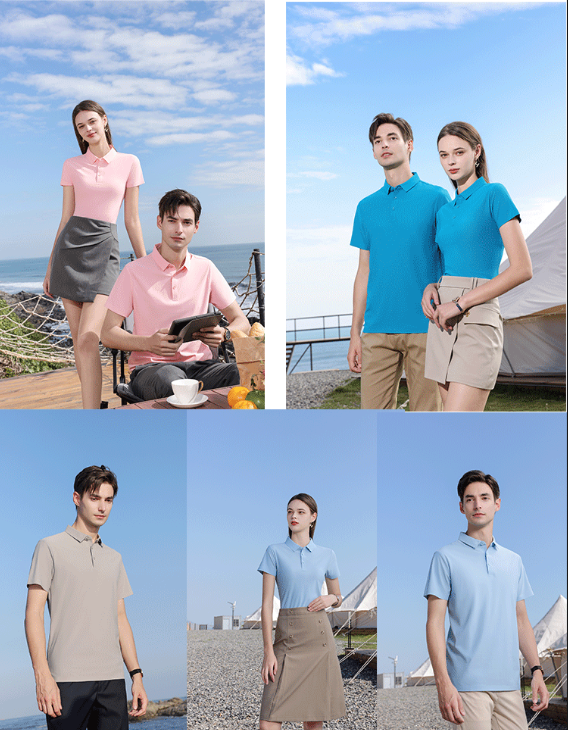 Short Sleeve Work Clothes T-shirt for Men and Women Customized Logo Embroidered Polo Shirt