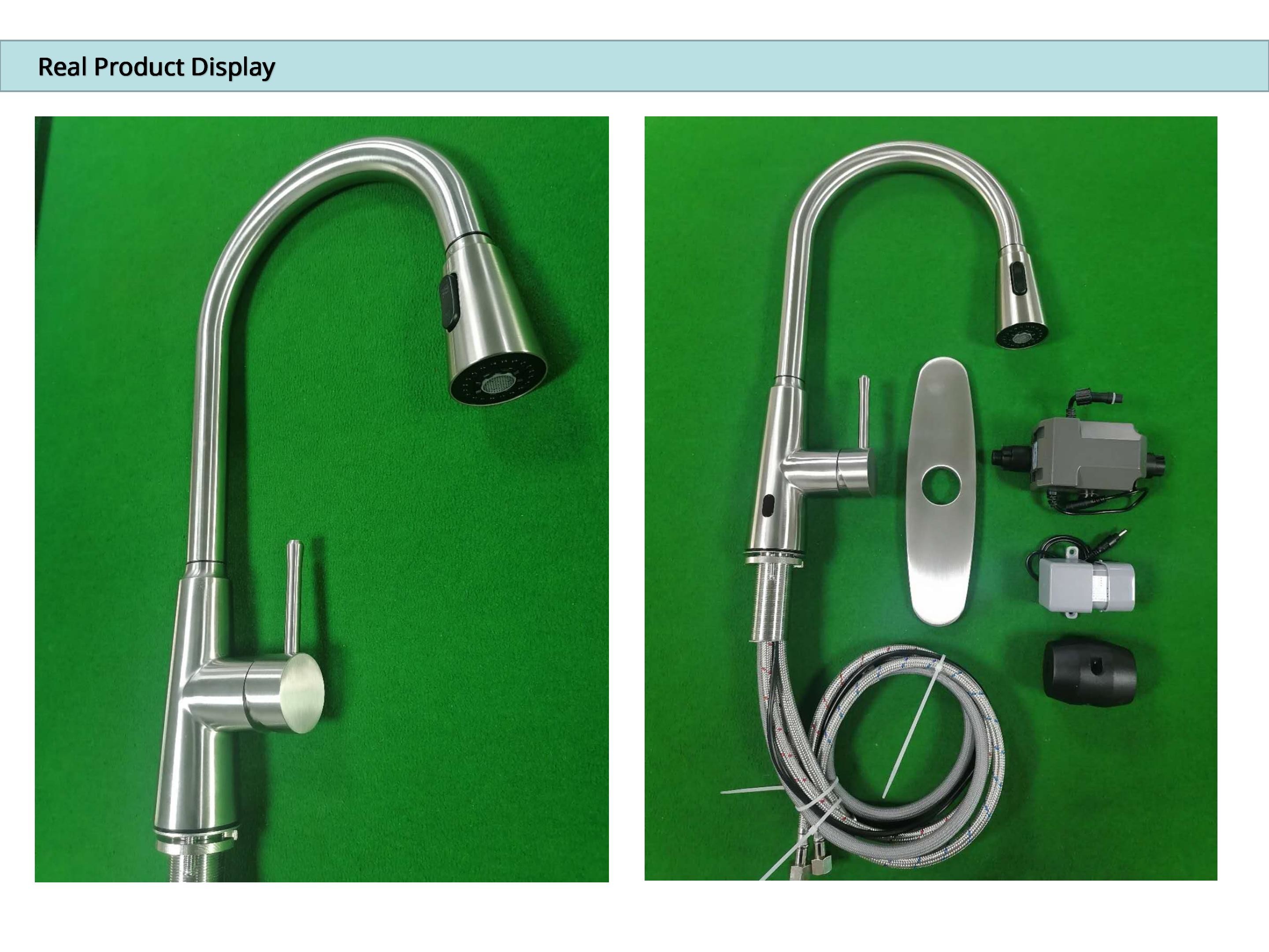 Gooseneck Spout Motion Sensor Kitchen Taps 0.05-0.75Mpa Flexible Sink Tap