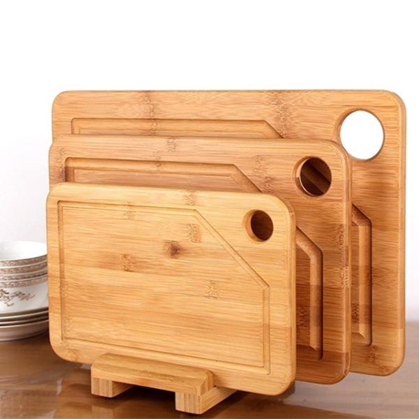 Experience the Benefits of BAMBOO Three-Piece Kitchen Cutting Board Set for
