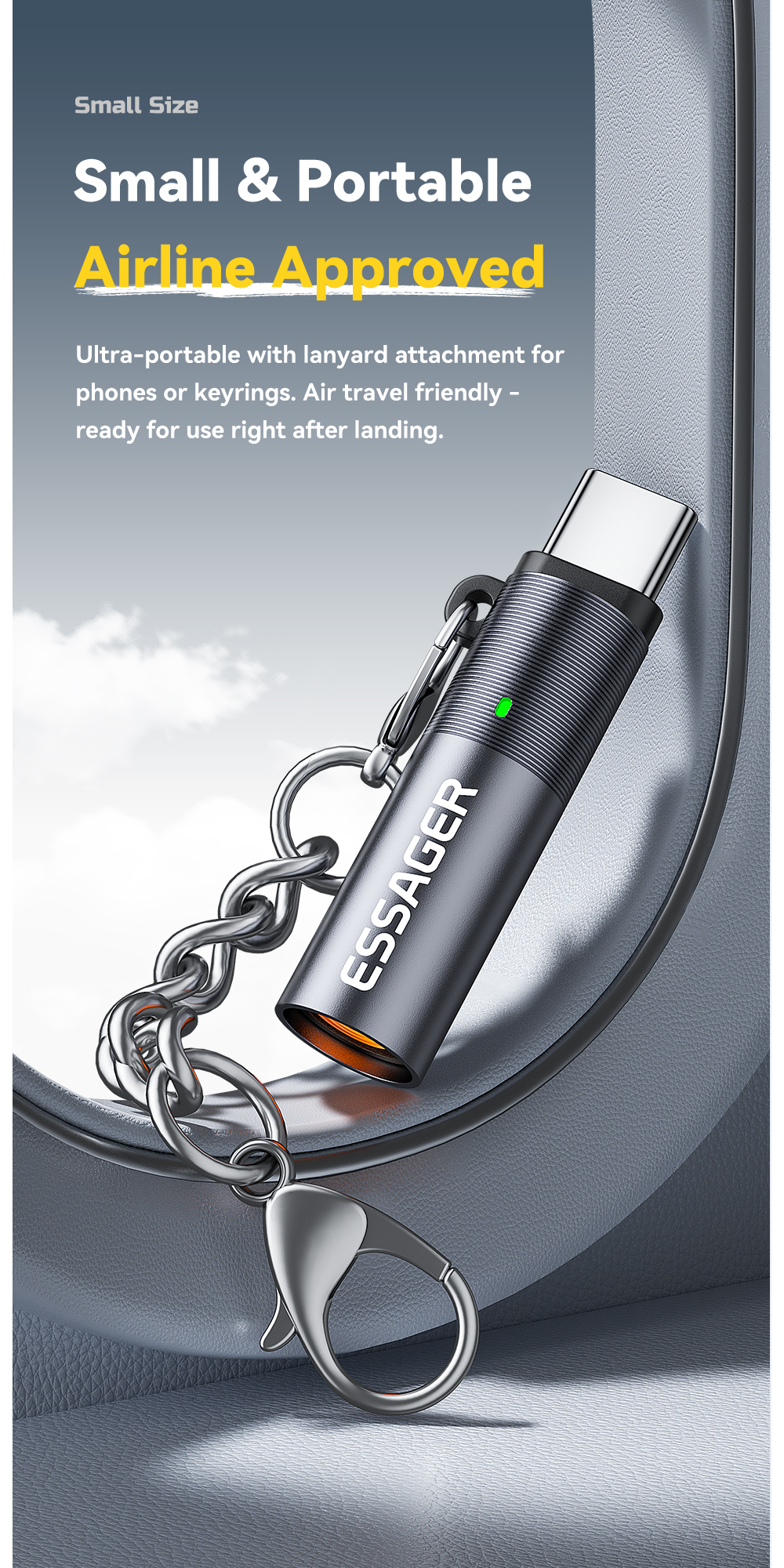 ESSAGER ES-OTG26 OTG Lighter Portable USB Type C Electric Lighter