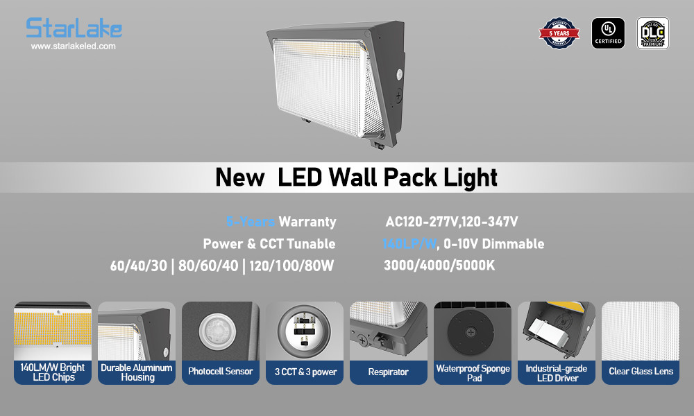 Factory Commercial LED Semi Cutoff Wall Pack Outdoor Waterproof
