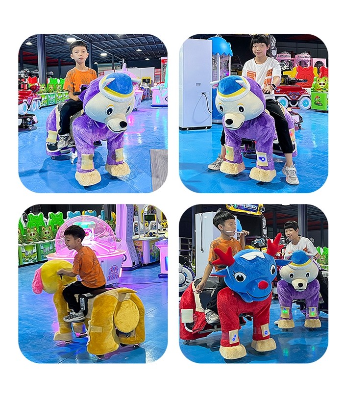 50W Kiddy Ride Machine Battery Operated Ride Plush Animal On Wheels