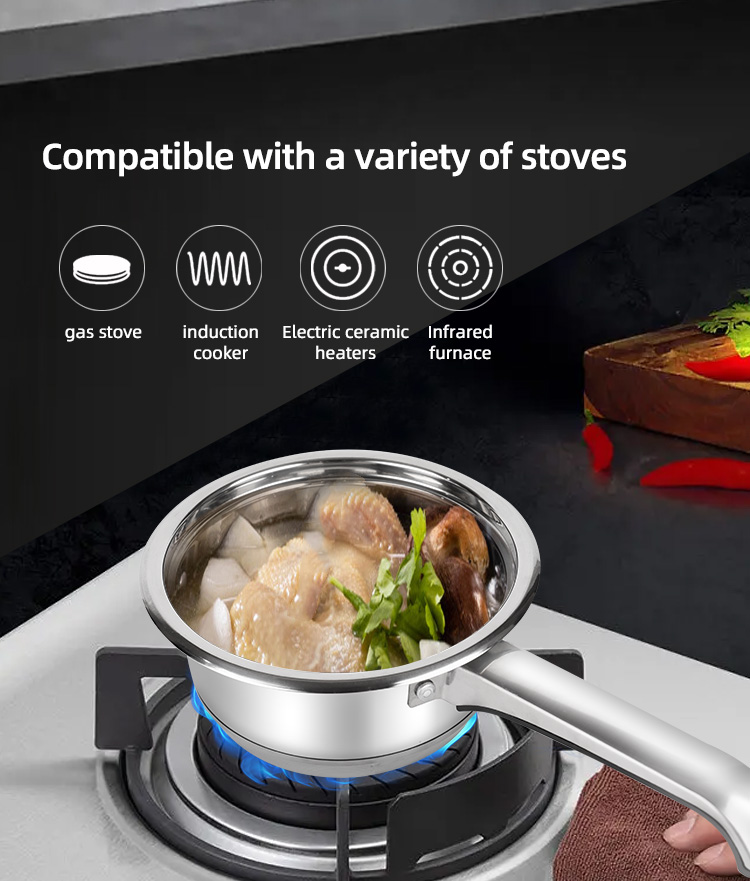 OEM/ODM Different Piece Non Stick Cookware Set Custom Pots And Pans Wholesale 15pcs Stainless Steel Cooking Pot Set