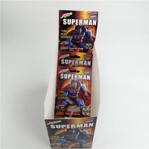 Rhino 99 500K Superman Male Enhancement 3D Blister Card Capsule Sex Pills