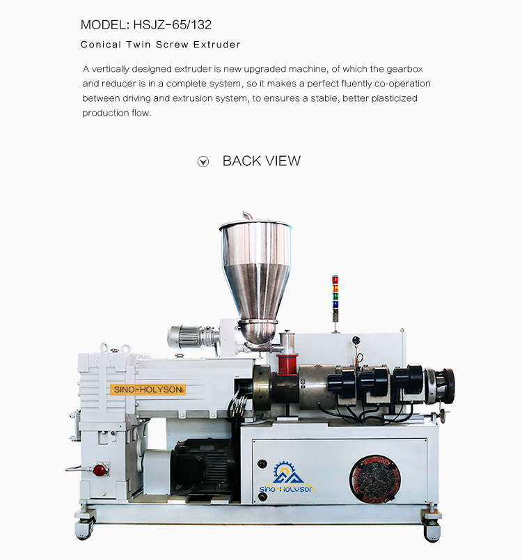 37kw WPC PVC Conical Twin Screw Extruder / PVC Extruder