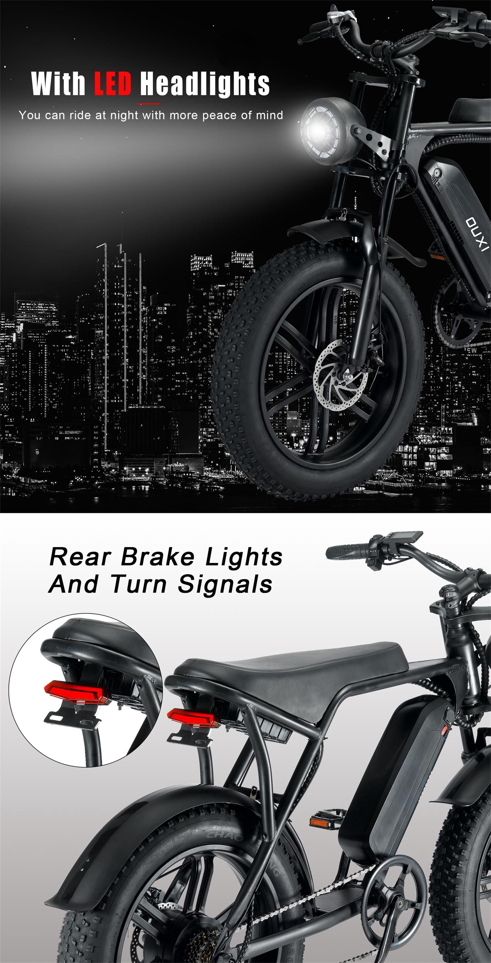 35kg Aluminum Alloy Frame Electric Fat Tire E Bike With Long Range 48v 750W/1000W Motor