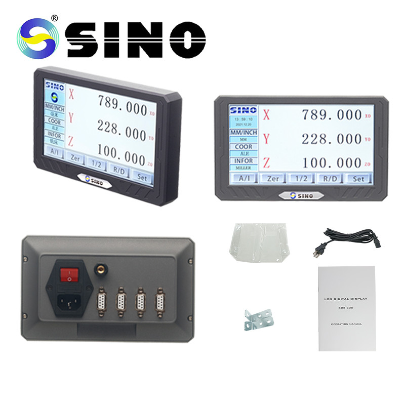 SDS200s 3 Axis Digital Readout DRO LCD Display Muti - Function Glass Linear Scale Angle Encoder Lathe Milling