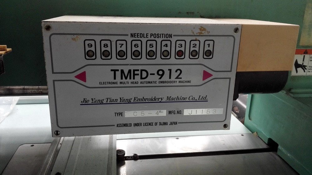 Used Tajima Embroidery Machine TMFD-912