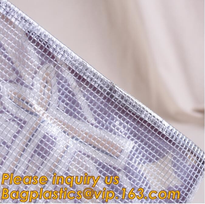 Plastic Bag OEM Custom PVC Loop Handle Image Printed Plastic Shopping Bag,Promotional Clear Waterproof Plastic Cosmetic