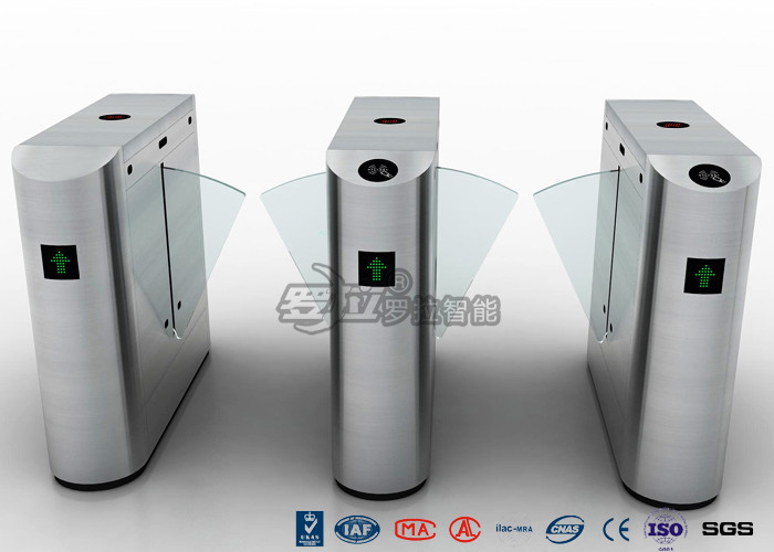 Auto Retractable Entrance Waist High Turnstile With Face Recognition / Card Reader
