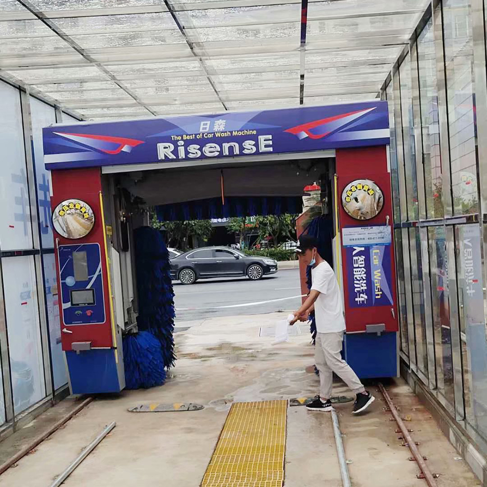 Auto 7 Brushes Or 9 Brushes Risense Automatic Tunnel Car Wash Machine
