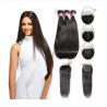 Buy cheap SGS Straight Human Hair Weave / Peruvian Hair Bundles With Closure from wholesalers
