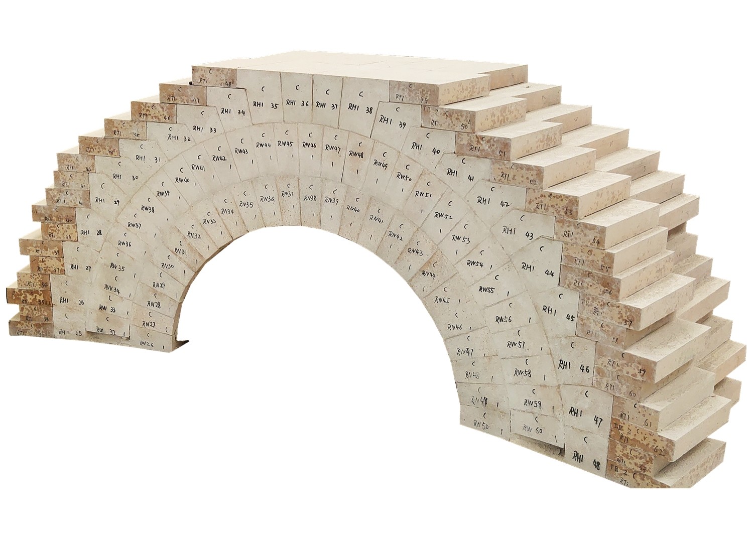 Ivory White Induction Boiler Alumina Silicate Firebrick Anti Corrosion