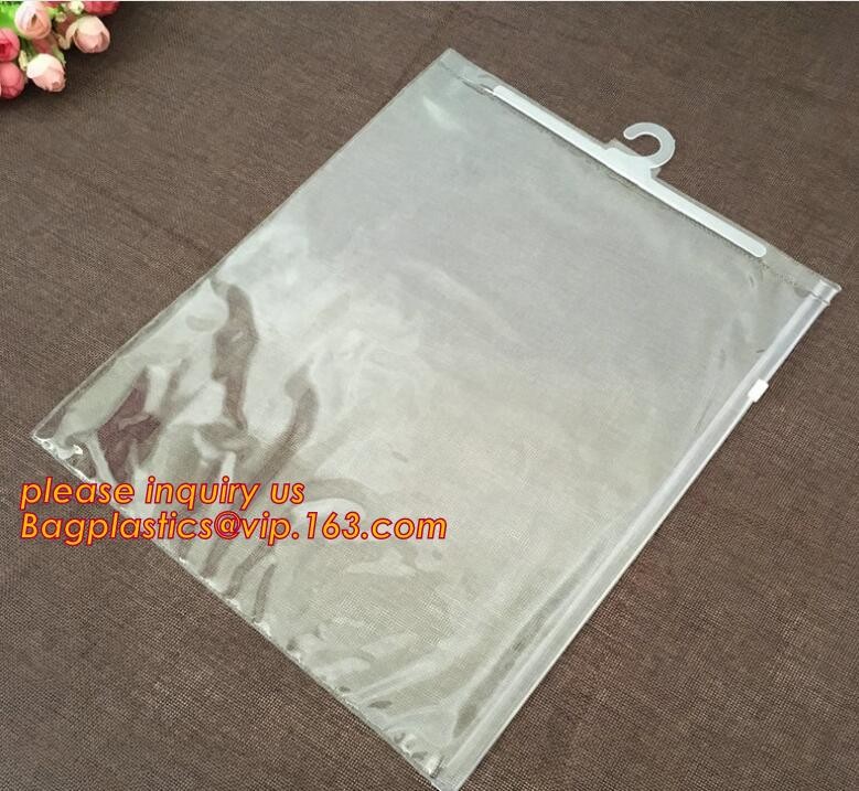 hanger bag with zip lock on the top,Frosted Zip lockk bag EVA PVC hanger bag for clothes, EVA frost drawstring bag, Froste