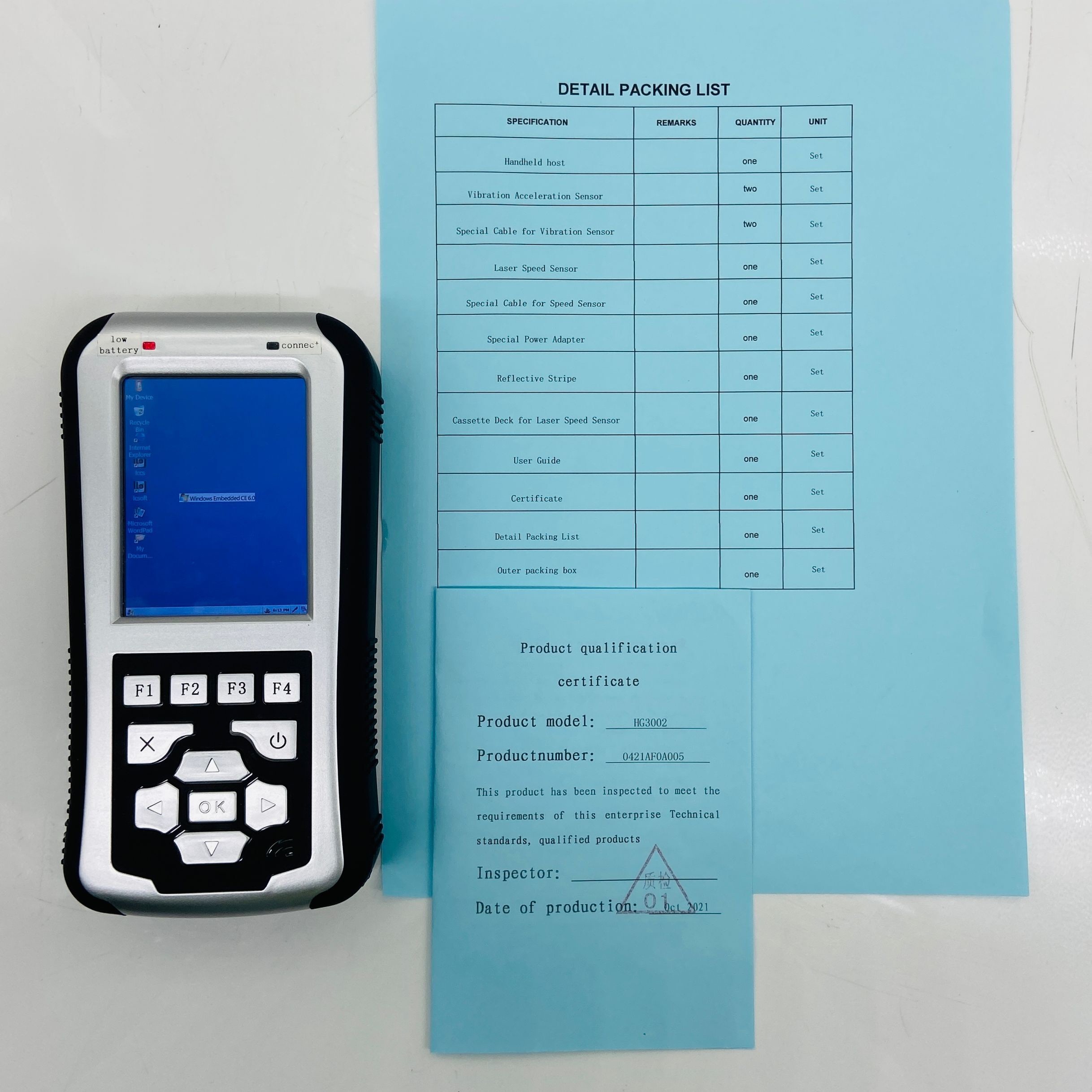 HG3002 Field Portable 2-channel Data Collection Vibration Fault Analyzer