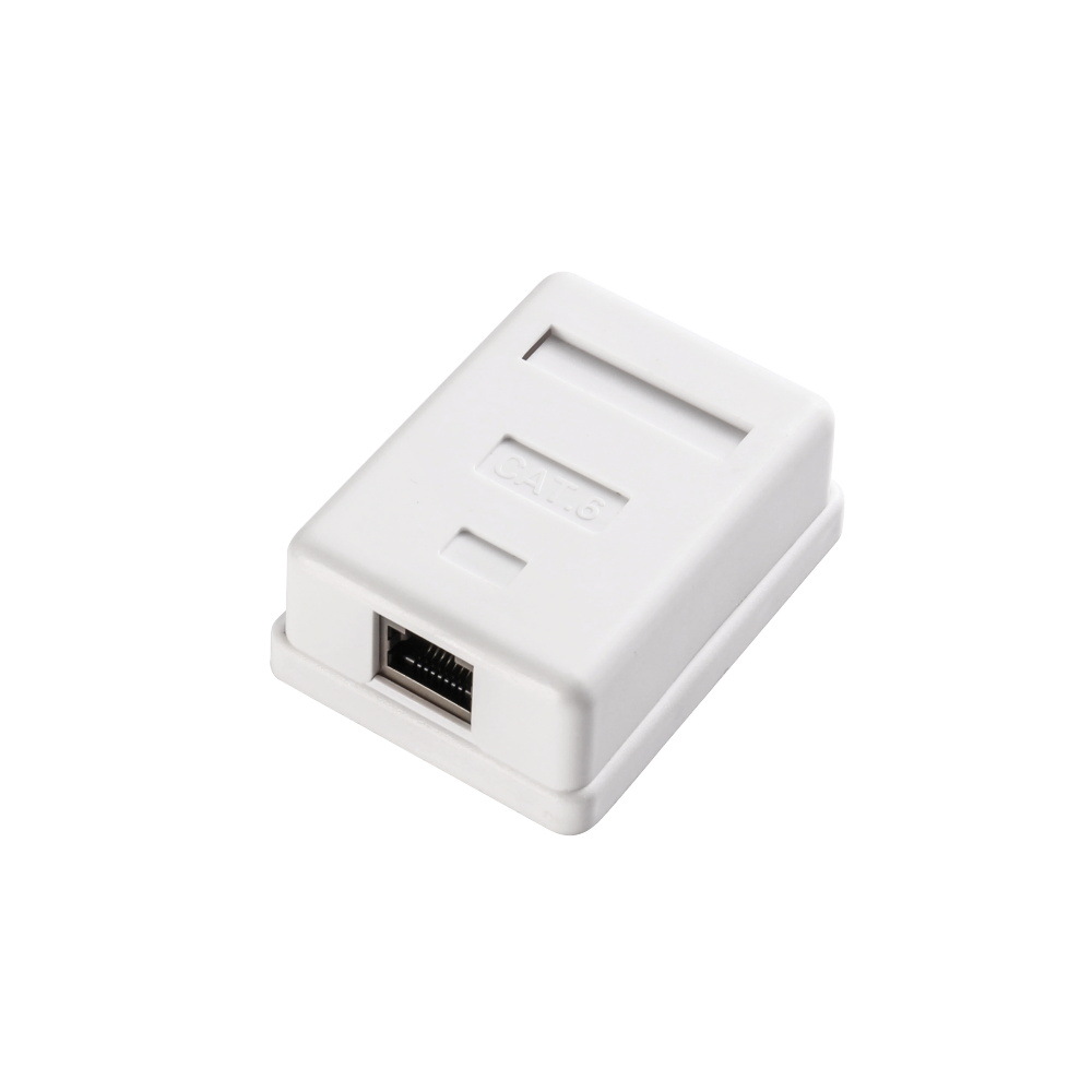 Single Port Cat6 UTP Surface Mount Box for Seamless Network Desktop Integration