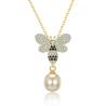 Buy cheap Fashion ODM Butterfly Crystal 0.27in Pearl 3.93g Sterling Silver Jewelry from wholesalers