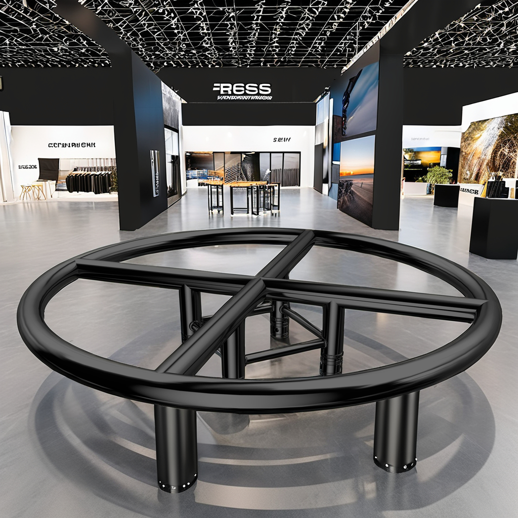 Round Square Top Ring Luminous Tower Black Silver F34 F24 Aluminum Alloy Stage For Concert