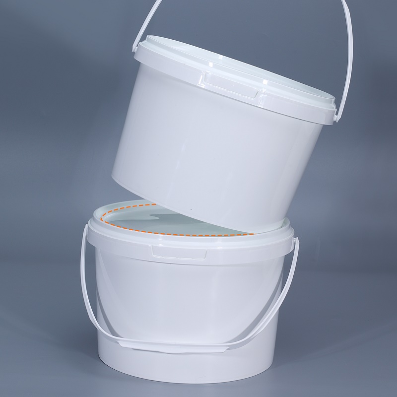 Logo Printing Food Grade White Plastic Buckets and Customizable