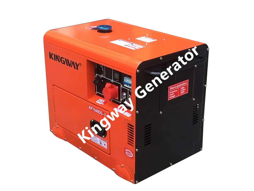 Orange Color Portable Generator Silent Generator Set 8KVA 12Hp