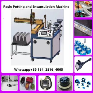 HV component epoxy potting and encapsulate machine meter mix dispenser