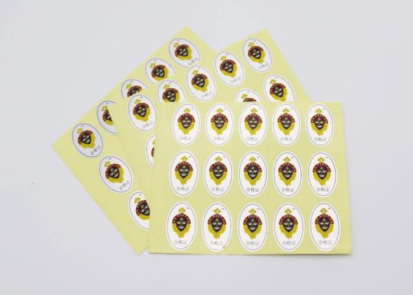 Machine Roll Self Adhesive Food Label Stickers , Vinyl Custom Printed Food