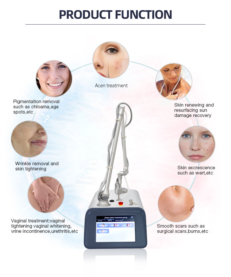 20mm Spot Fractional Co2 Laser Machine for Acne Removal and Skin Rejuvenation