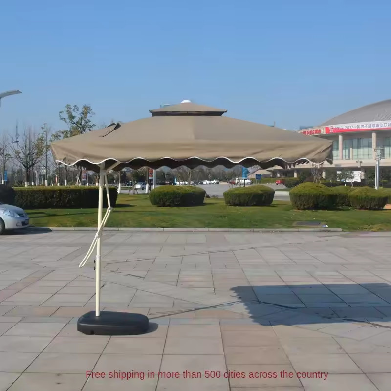 Outdoor Patio Garden Sunshade Umbrella with Big Wrench Banana Design and Sun Protection