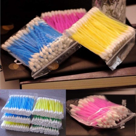 S&J Disposable Swabs Medical Disinfect Cotton Swab Buds Multi-color Sturdy Plastic Handle Cotton Swabs