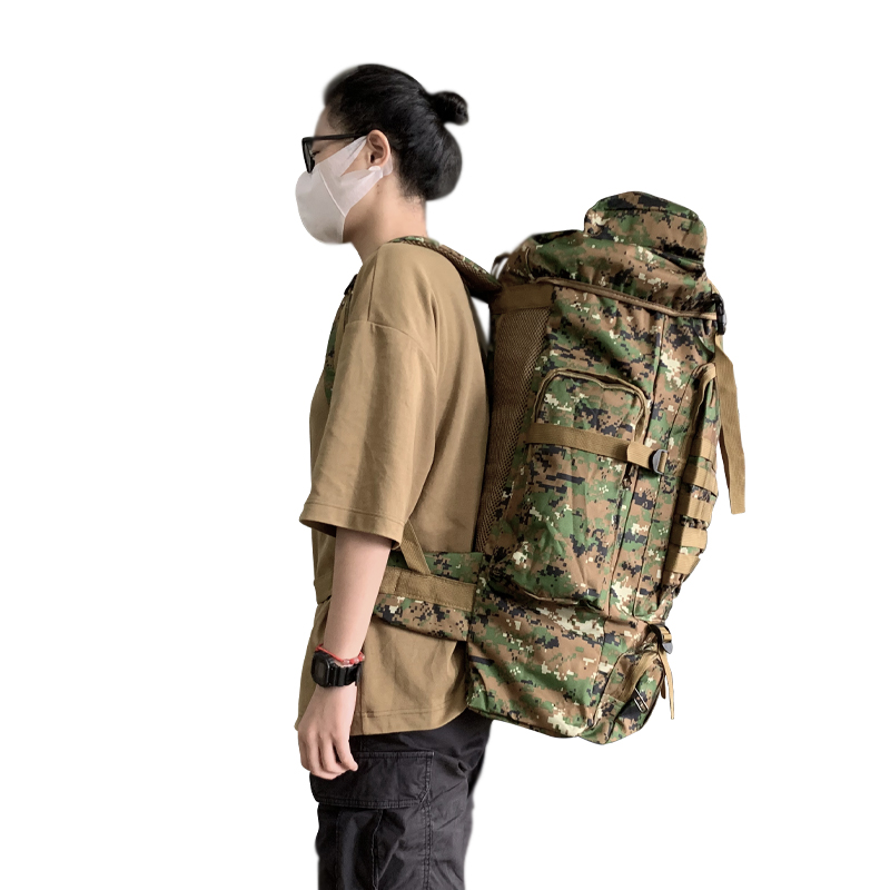 80L Backpack Softback Multi-layer Waterproof Bag for Outdoor Camping Training Sports
