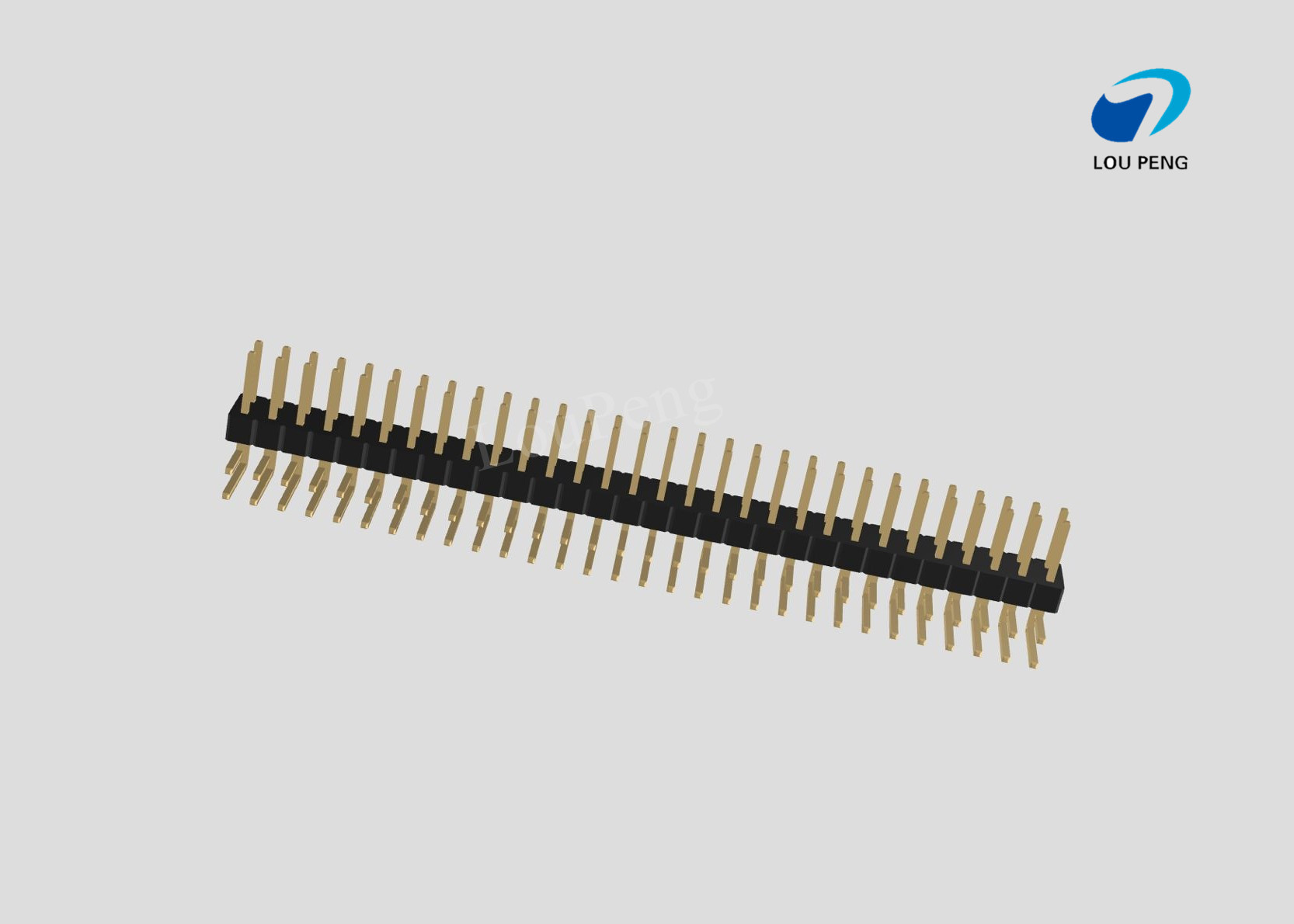 Pin Header 2x30pin 2.54mm pitch horizontal 90degree