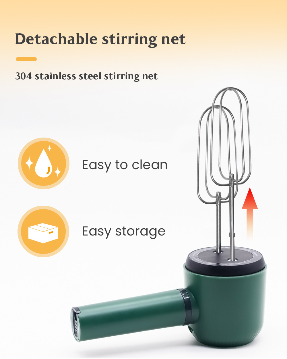 Colorful 3 Speed Electric Egg Beater With Plastic Handle Purple